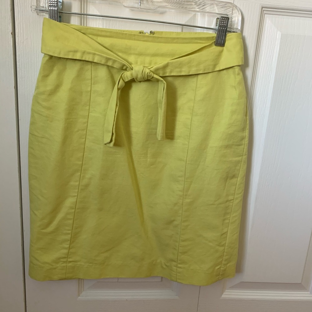 Banana Republic lime green skirt with tie/knot